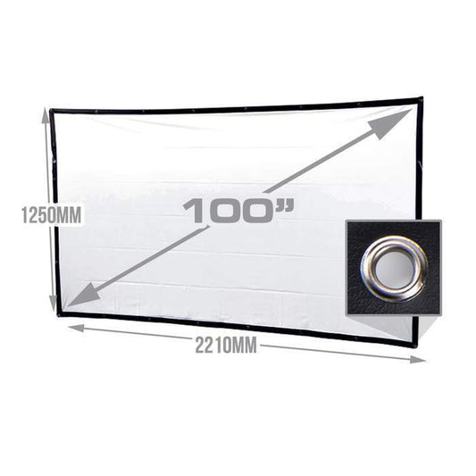 KickAss Portable Outdoor Cinema 100" Eyelet Projector Screen