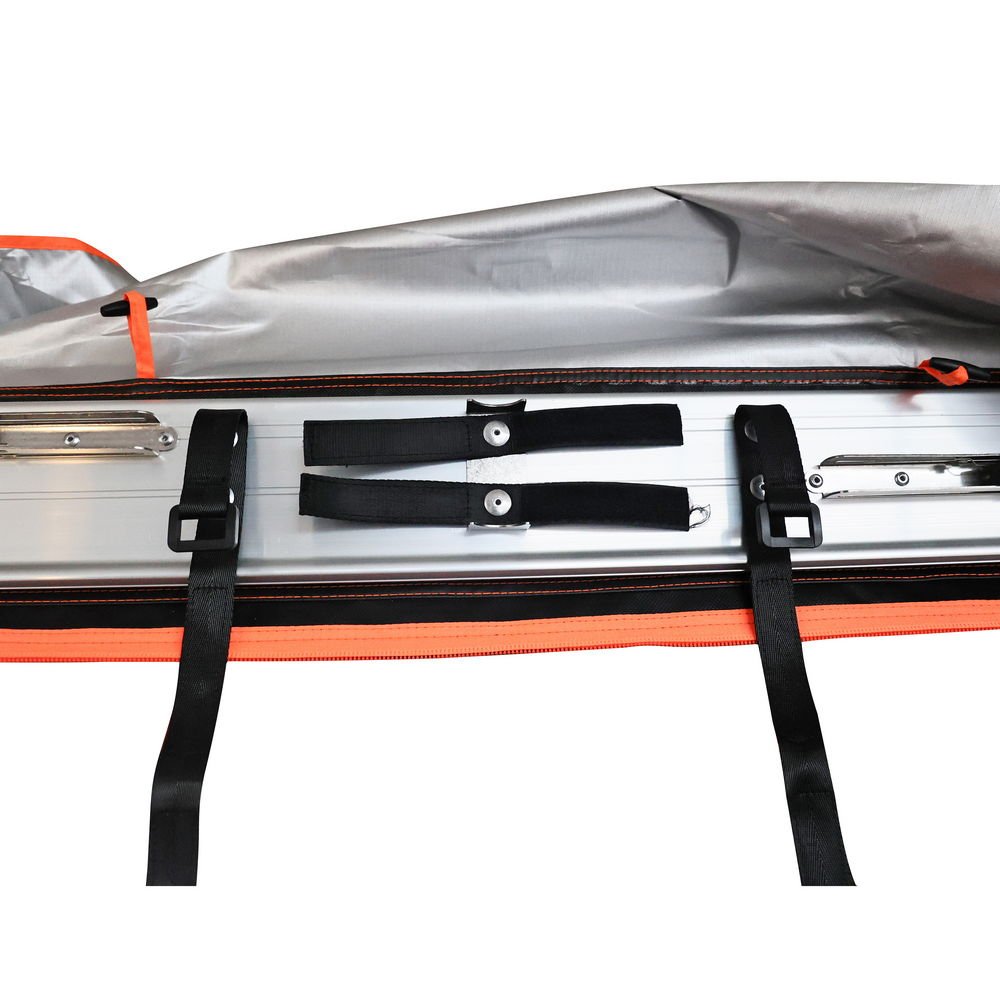 KickAss Premium Shower Awning Black and Orange