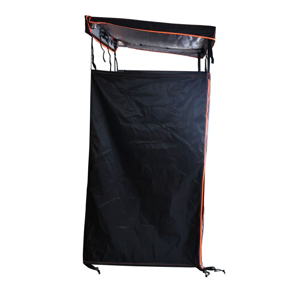 KickAss Premium Shower Awning Black and Orange