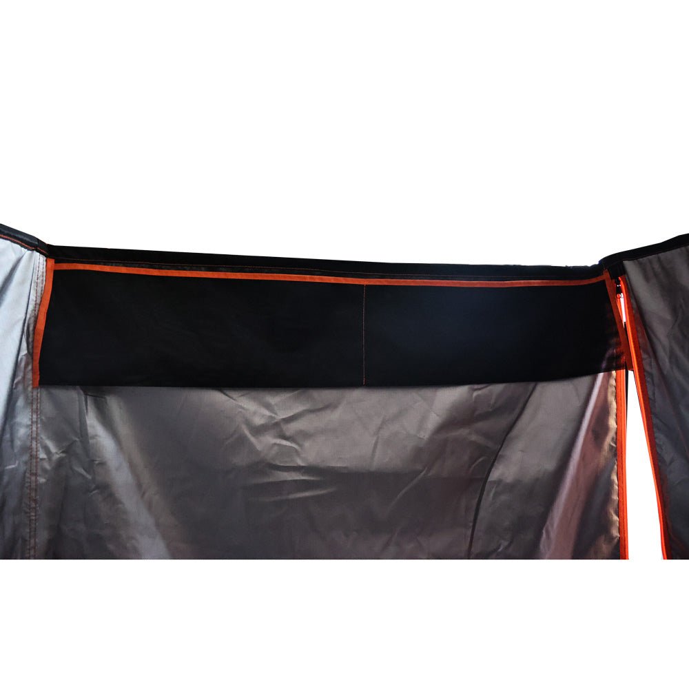 KickAss Premium Shower Awning Black and Orange