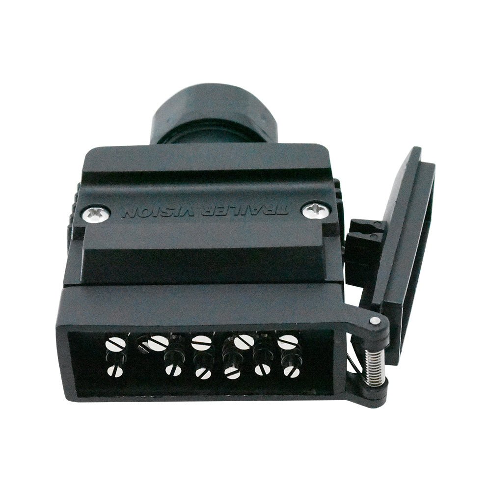 KickAss Products12 - Pin Flat Trailer Plug Tornado Springs, Cable Gland & Spring CoverTV-12FP