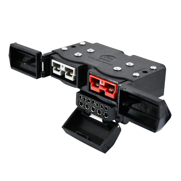 50A Anderson Style Dual Connector Cover with Mounted 12-Pin Flat Socke ...