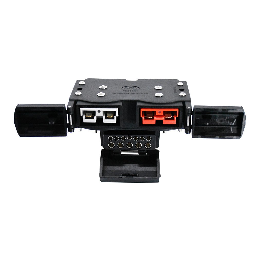 50A Anderson Style Dual Connector Cover with Mounted 12-Pin Flat Socke ...