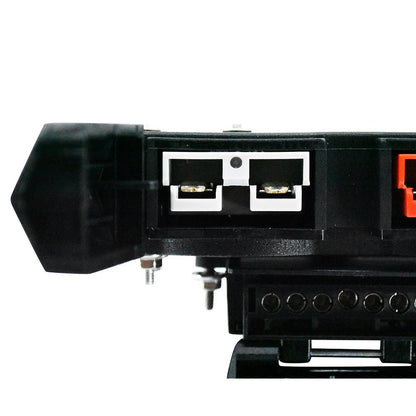 KickAss Products50A Anderson Style Dual Connector Cover with Mounted 7 - Pin Flat Socket + Quick Screw LED ConnectorsTV-202318-50-GR7S