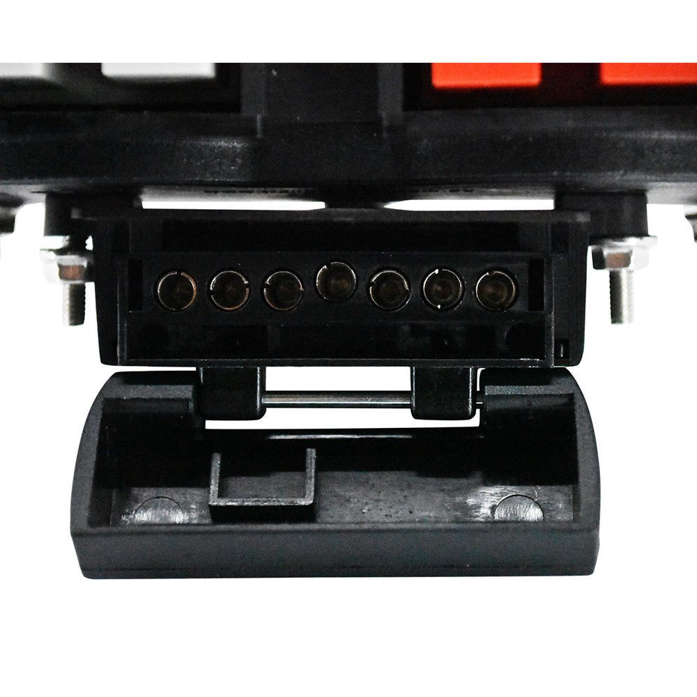 KickAss Products50A Anderson Style Dual Connector Cover with Mounted 7 - Pin Flat Socket + Quick Screw LED ConnectorsTV-202318-50-GR7S
