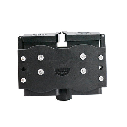 KickAss Products50A Anderson Style Dual Connector Cover with Mounted 7 - Pin Flat Socket + Quick Screw LED ConnectorsTV-202318-50-GR7S