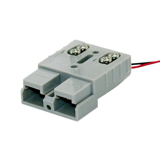 KickAss Products50A Grey Anderson Style Quick Screw Connector with Red LED LightTVUSCHEU50G2B