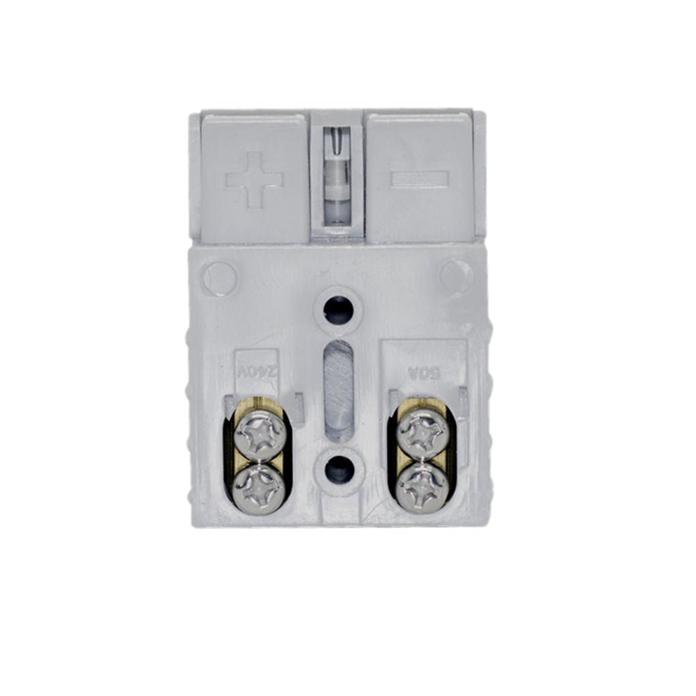 KickAss Products50A Grey Anderson Style Quick Screw Connector with Red LED LightTVUSCHEU50G2B