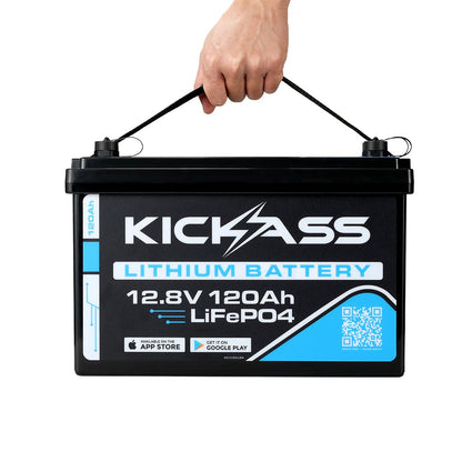 KickAss ProductsKickAss 120Ah 12V Smart Lithium Deep Cycle BatteryKA12120X - LION