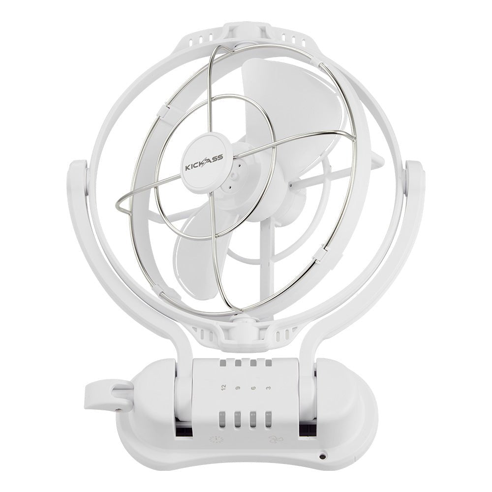 KickAss ProductsKickass 12/24v 360° degree, 3 speed fan (Hardwired) WhiteKA12VCABFAN - WH