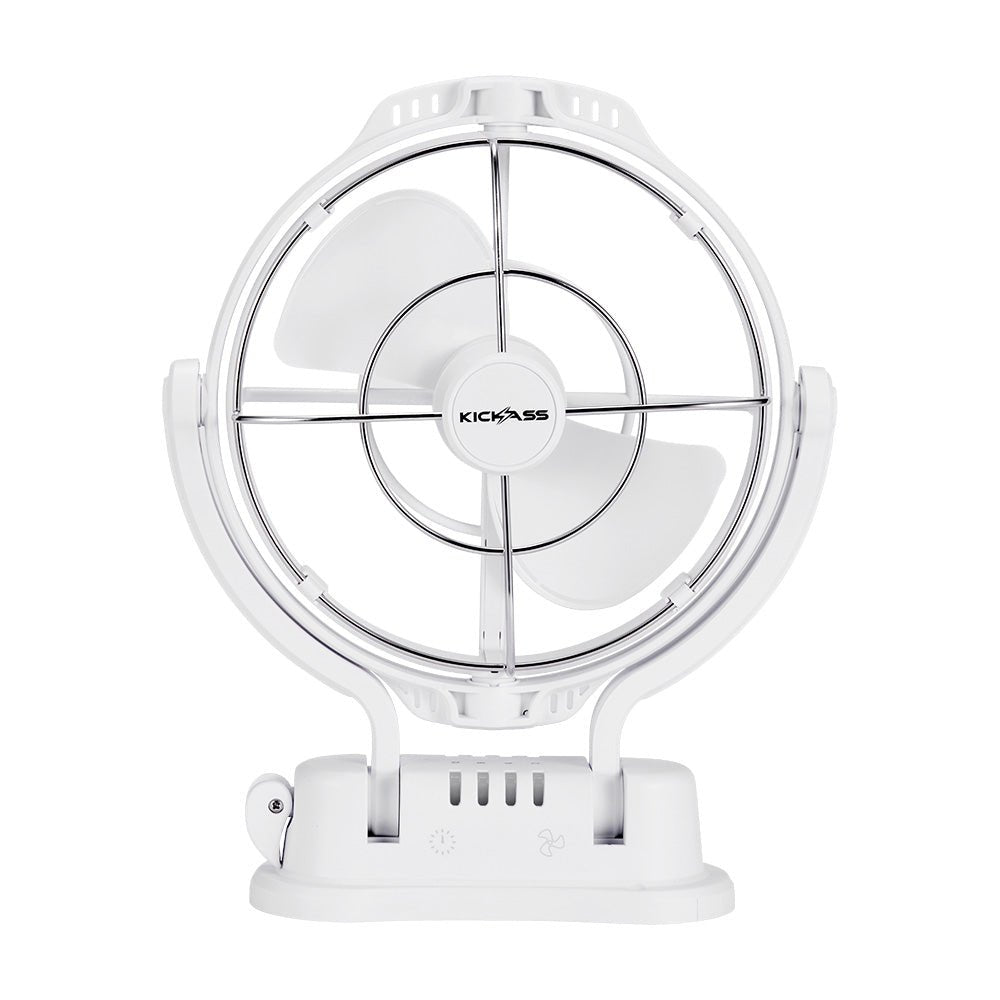 KickAss ProductsKickass 12/24v 360° degree, 3 speed fan (Hardwired) WhiteKA12VCABFAN - WH