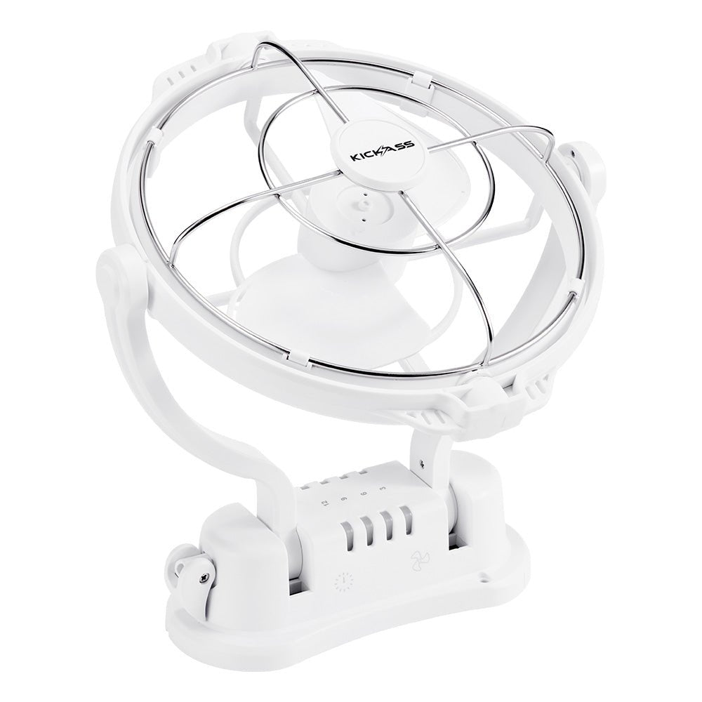KickAss ProductsKickass 12/24v 360° degree, 3 speed fan (Hardwired) WhiteKA12VCABFAN - WH