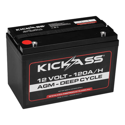 KickAss ProductsKickAss 12V 120Ah AGM Deep Cycle BatteryKA12120