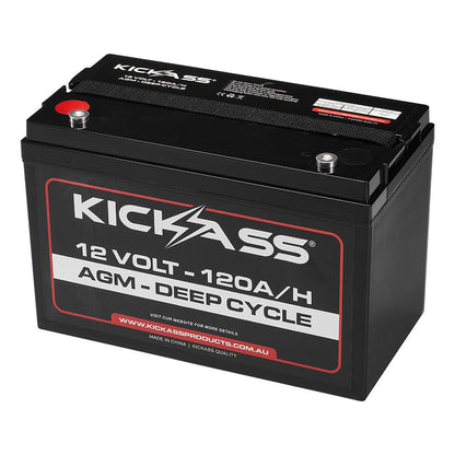 KickAss ProductsKickAss 12V 120Ah AGM Deep Cycle BatteryKA12120