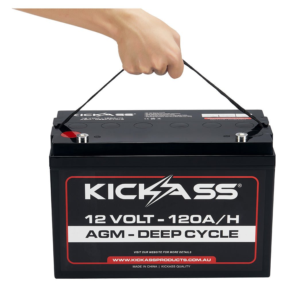 KickAss ProductsKickAss 12V 120Ah AGM Deep Cycle BatteryKA12120