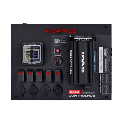 KickAss ProductsKickAss 12V 230Ah Slimline Lithium Complete Dual Battery Kit with 40A DCDC Control Hub, Heavy Duty Wiring Kit and Remote Display UnitKADBKIT230SLIMXLION