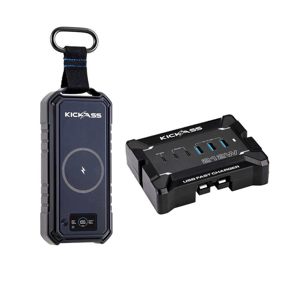 12V Anderson USB Fast Charger + KickCharge Swag 88 Power Pack Bundle ...