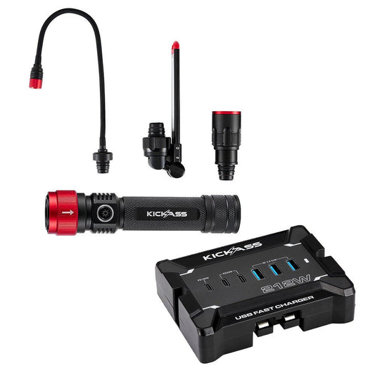 KickAss ProductsKickAss 12V Anderson To USB Fast Charger + Rechargeable 3 - in - 1 Torch & Inspection Work Light BundleKABUN-KAFC12V-KATORCHWL