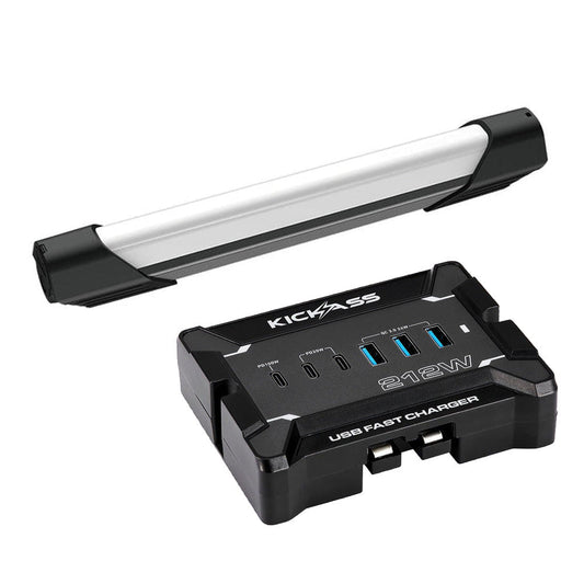 KickAss ProductsKickAss 12V Anderson To USB Fast Charger + ULTRA BRIGHT 28cm Magnetic Light Bar Torch BundleKABUN-KAFC12V-KATORCHLB