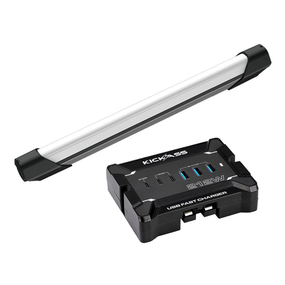 KickAss ProductsKickAss 12V Anderson To USB Fast Charger + Ultra Bright 48cm Magnetic Light Bar Torch BundleKABUN-KAFC12V212W-KATORCHLBUBM48