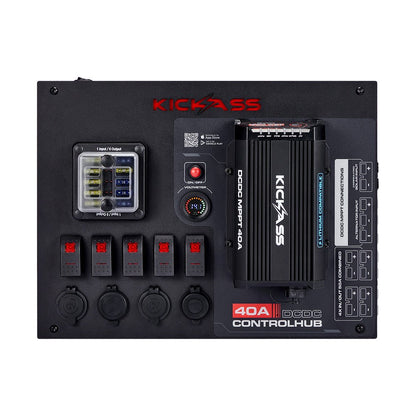 KickAss ProductsKickAss 12V Control Hub / Panel with Smart 40A DCDC Charger + Integrated BluetoothKACTRLHB40DCDCBT