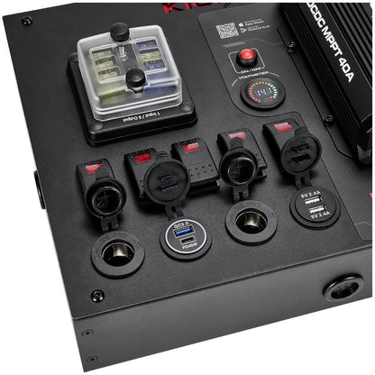 KickAss ProductsKickAss 12V Control Hub / Panel with Smart 40A DCDC Charger + Integrated BluetoothKACTRLHB40DCDCBT