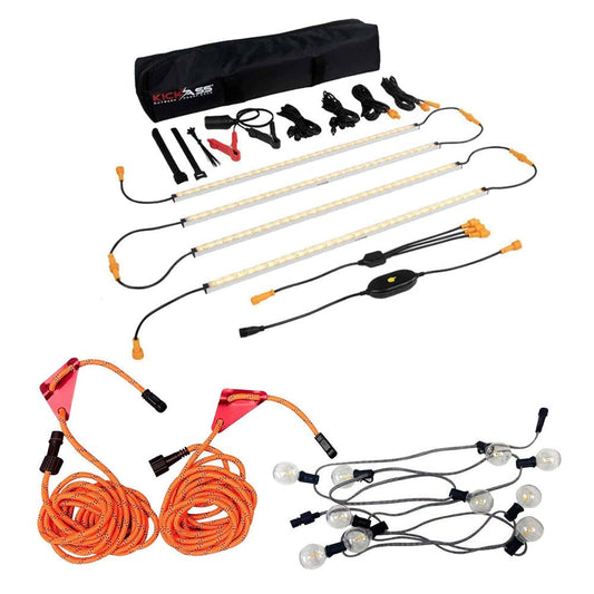 KickAss ProductsKickAss 12V LED Light Kit + Outdoor Tie - Down Guy Rope LED Lighting Kit BundleKABUN-LEDKIT-LEDROPE