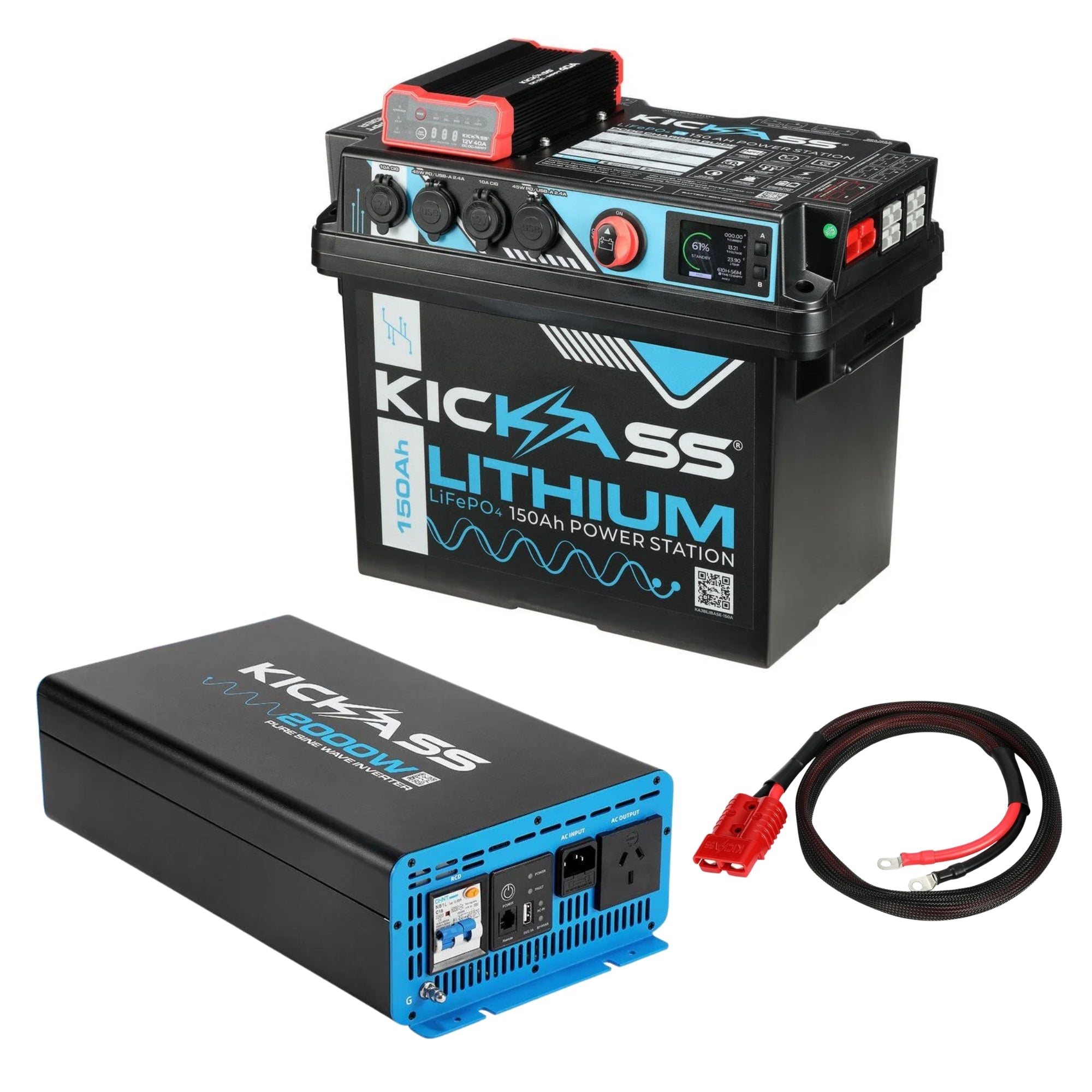 KickAss 150Ah Lithium Battery Box with 2000W Inverter Bundle – KickAss ...