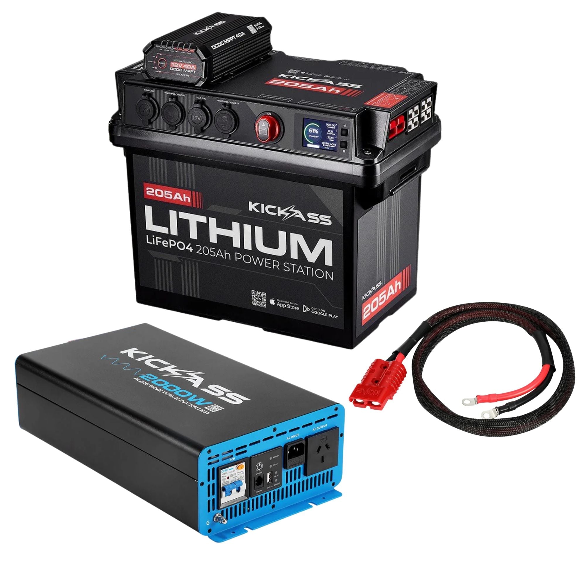 KickAss 205Ah Lithium Battery Box with 2000W Inverter Bundle – KickAss ...