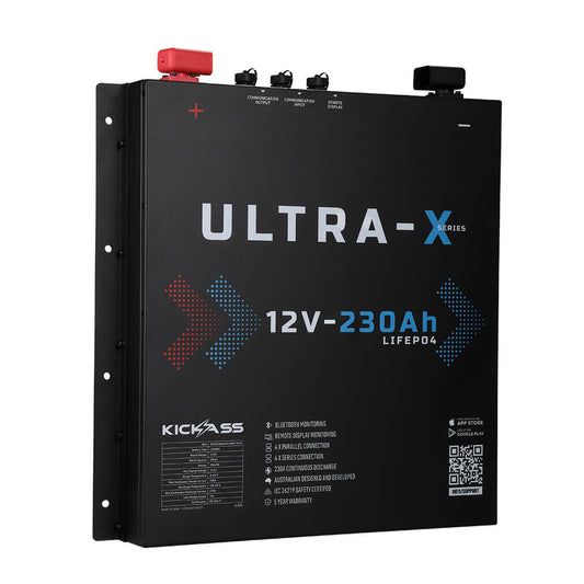 KickAss ProductsKickAss 230Ah Lithium Slimline Complete Dual Battery Kit with 40A DCDC Charger, Smart Shunt and WiringKADBK-230SLIM-40A-SHUNT