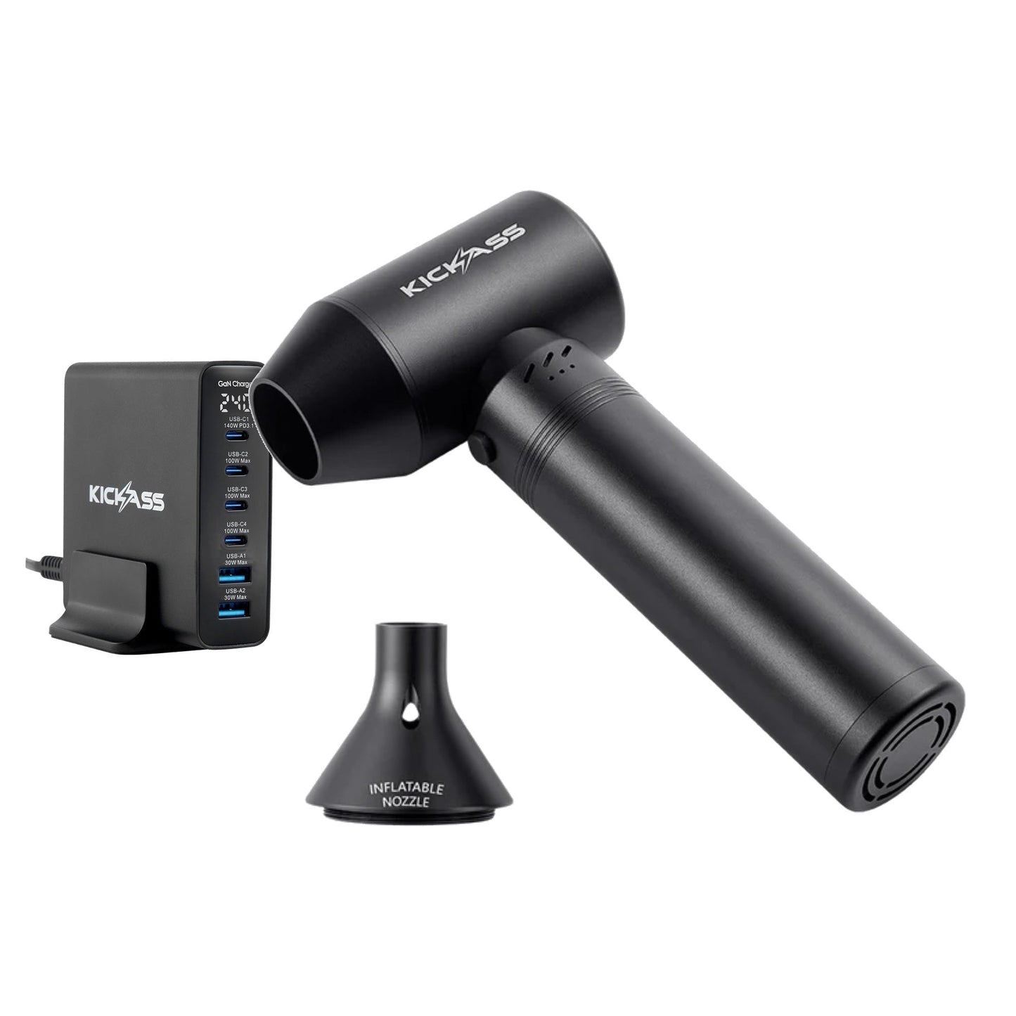 KickAss ProductsKickAss 240W GaN USB - C Charger + Lithium Jet Blower Fan Max BundleKABUNDLE-FC240W-JETFAN