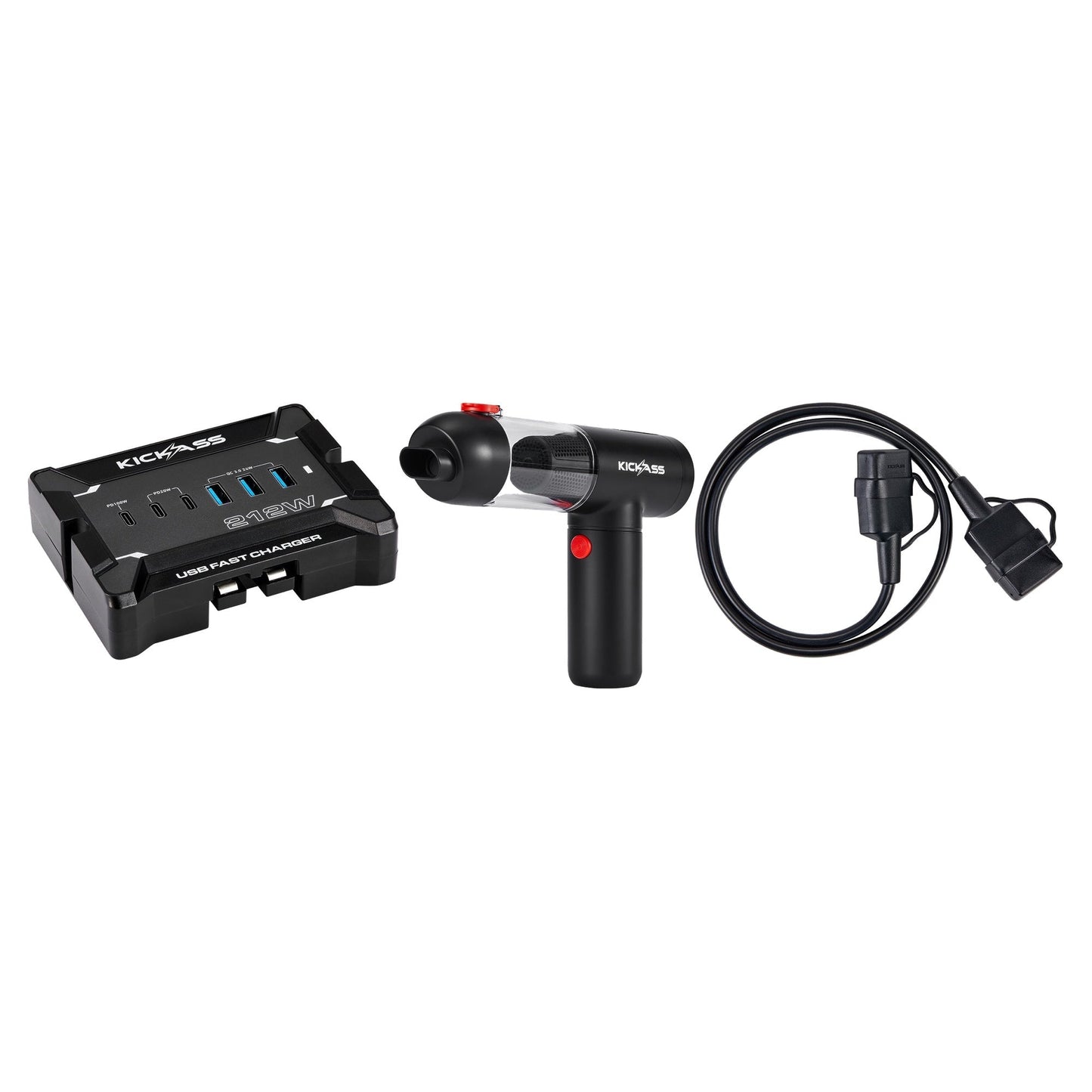 KickAss ProductsKickAss 4 - in - 1 Vacuum Cleaner Bundle with 212W Anderson USB Charger and 1m Extension LeadKABUNDLE-VAC4IN1-FC212-EXT