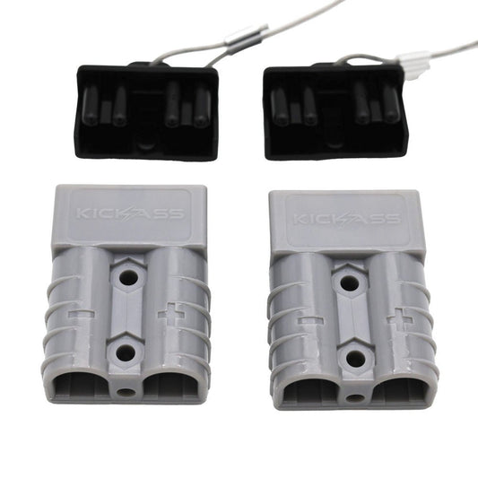KickAss ProductsKickAss 50Amp Connector Kit with Covers & Plugs GREYKAAndCK