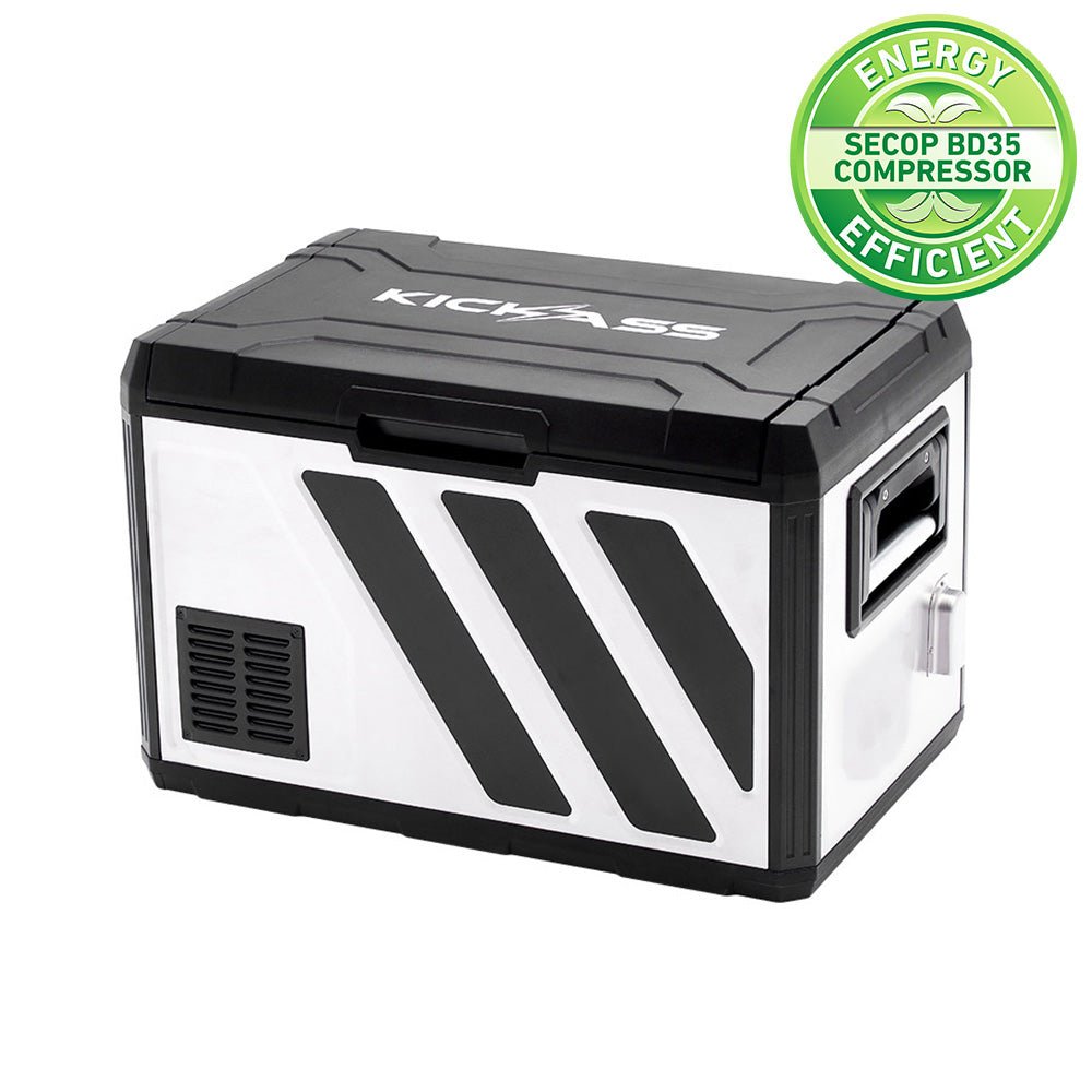 Ko-kaです KickAss 50L Single Zone 12V Portable Stainless Steel Fridge Freezer
