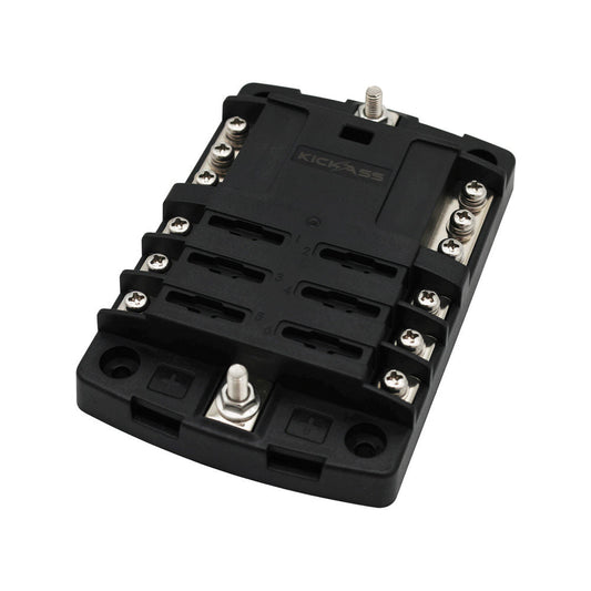 KickAss ProductsKickAss 6 - Circuit Fuse Block with Standard Blade Fuse, Busbar, and CoverKAFUSEB6