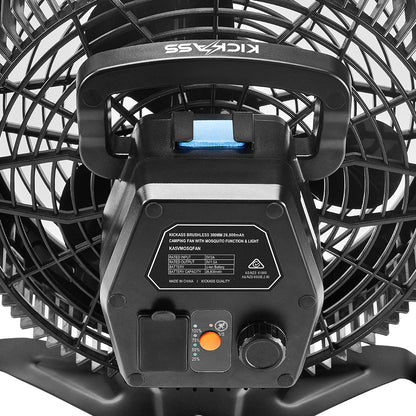 KickAss ProductsKickAss Brushless 300mm 28800mAh Camping Fan with Mosquito Function & lightKA5VMOSQFAN