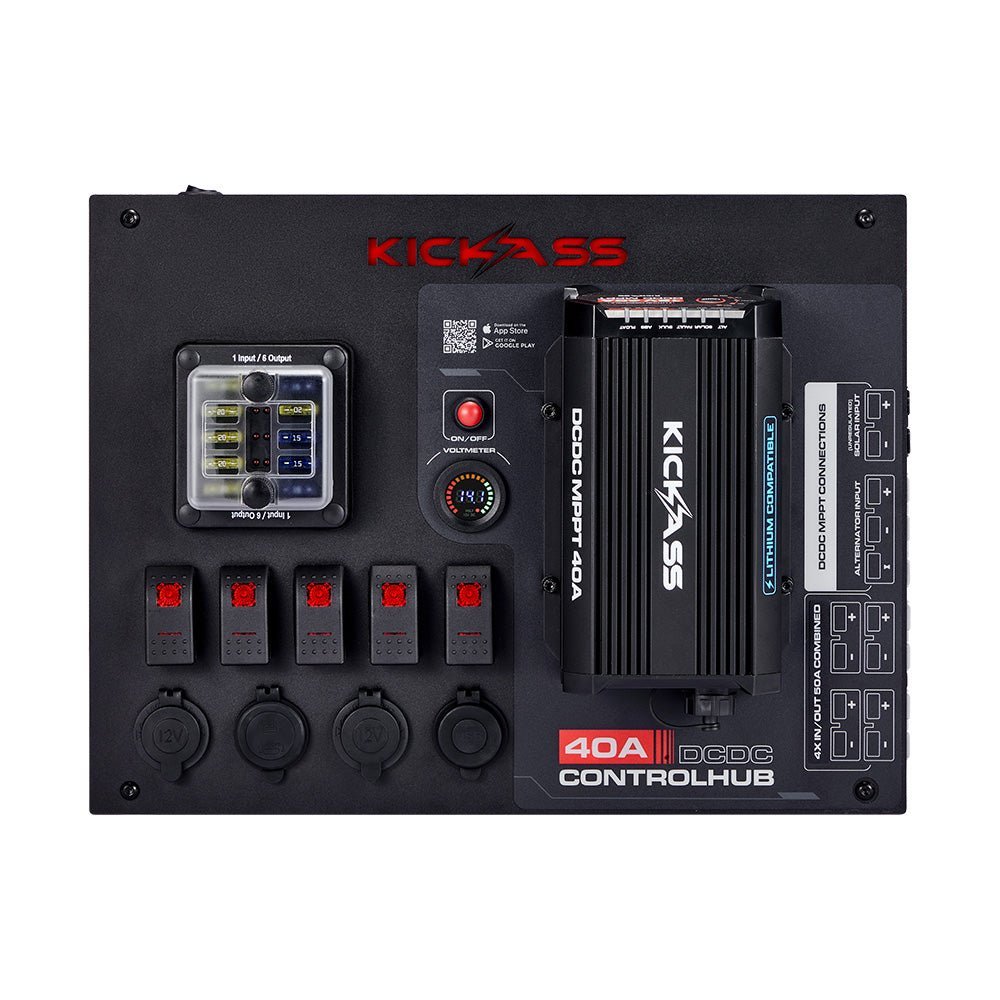 KickAss ProductsKickAss Control Hub 40A Complete Dual Battery Kit with Smart Shunt and WiringKABDLCTRLHB40-COMP