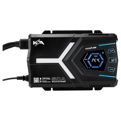 KickAss ProductsKickAss Flexicharge 12V 50A ACDC Smart Battery Charger For Lead Acid, AGM & Lithium Batteries + Integrated BluetoothKACHG1250BT