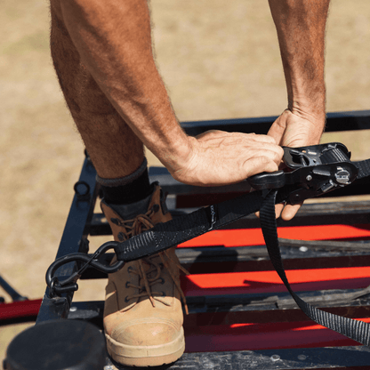 KickAss ProductsKickAss Heavy Duty Ratchet Strap Set - Pair with Tie Down Loop - 38mm x 2.5m - 750KGKARATCHETSET38X2.5