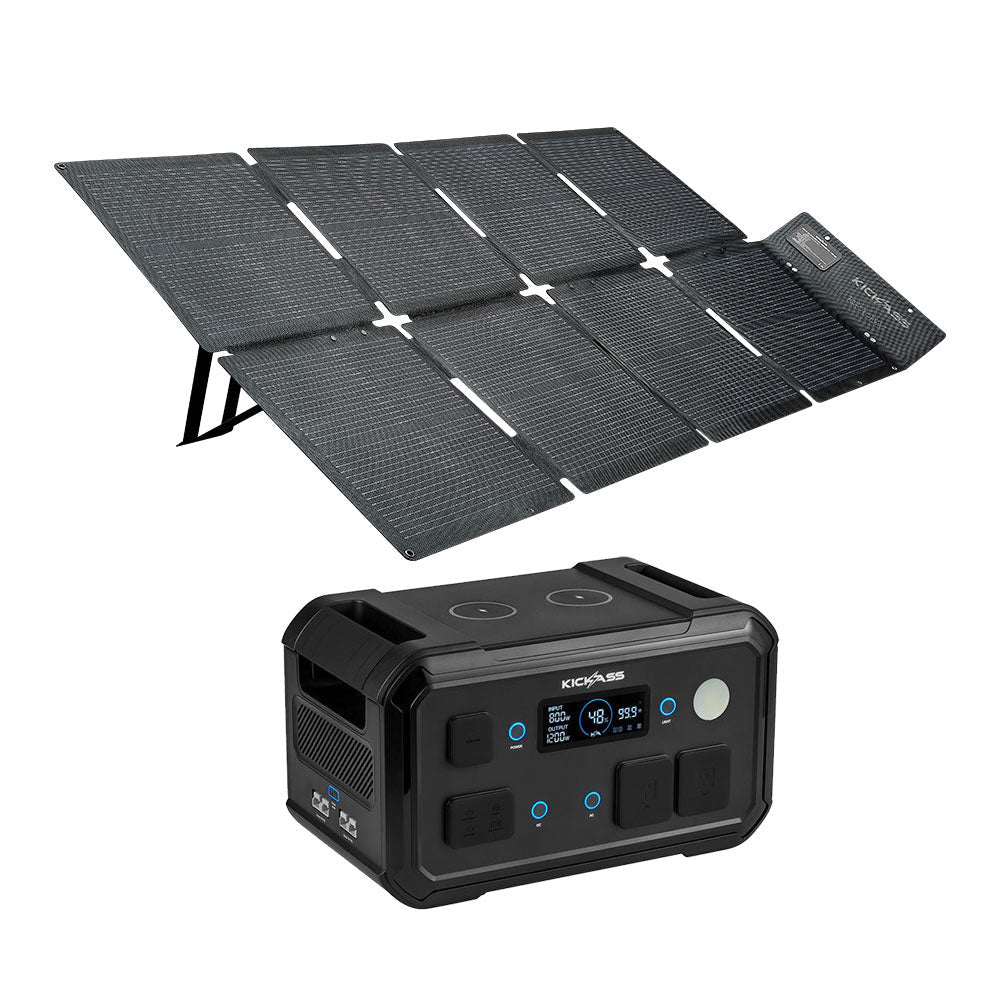 KickAss ProductsKickAss KickCharge 1200 MKII + 200W Solar Generator KitBUNDLE-1200MKII-KASB200