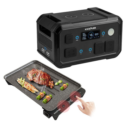 KickAss ProductsKickAss KickCharge 1200 Power Station MKII + Quickfire Portable 600W Electric BBQ BundleBUNDLE-1200MKII-KAEBBQ