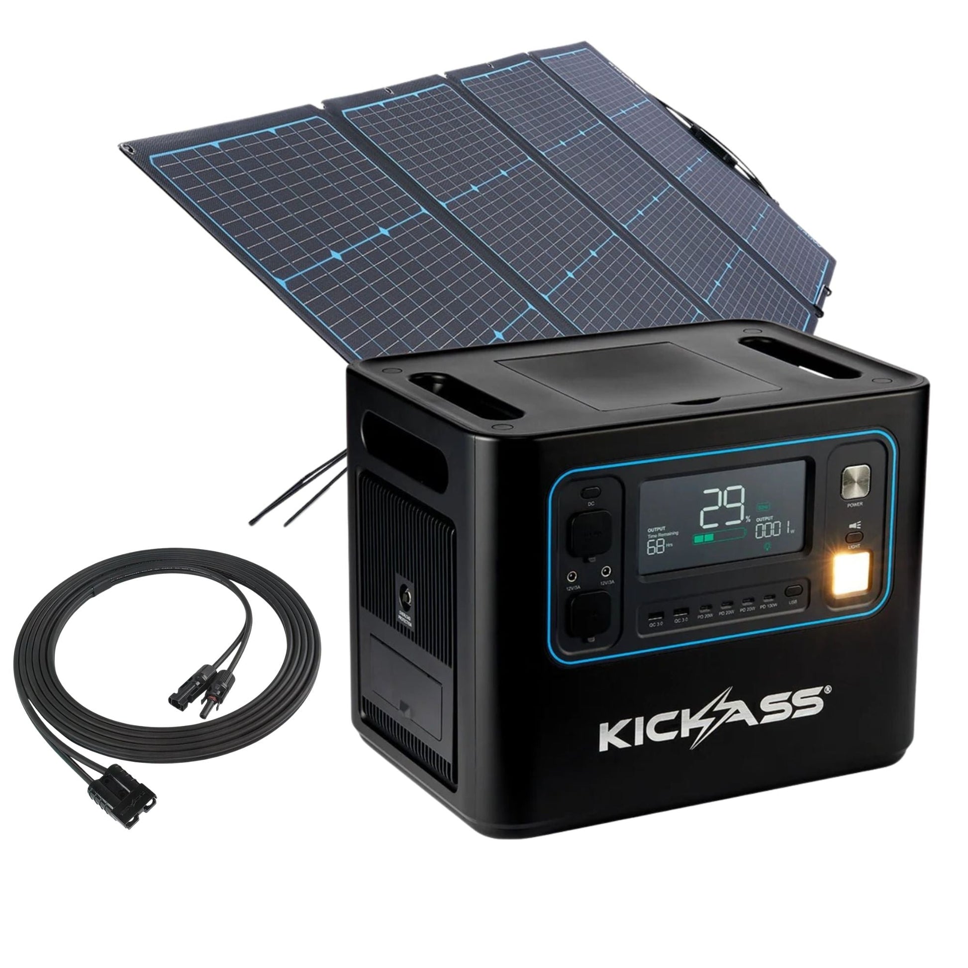 KickAss ProductsKickAss KickCharge 2400W Power Station + 240Wh Solar Generator KitKAKITKAPHUB-2400SOLAR1