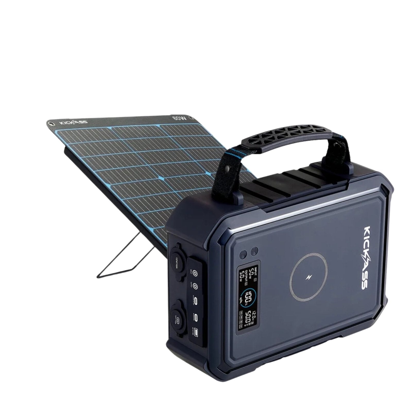 KickAss KickCharge Powerhub 380Wh + 60W Portable Solar Panel Bundle ...