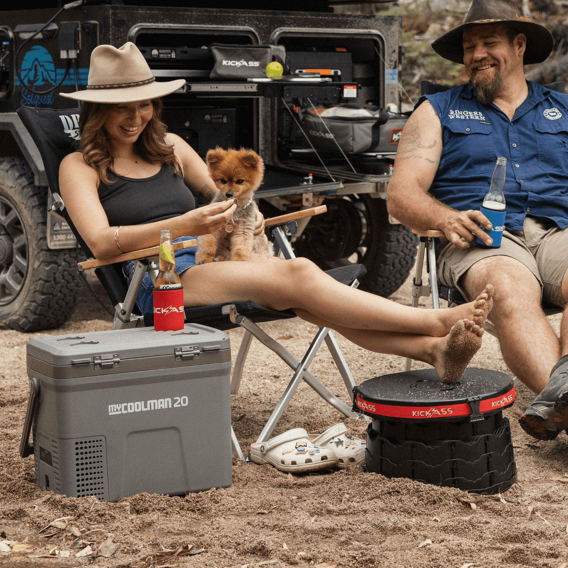 KickAss ProductsKickAss Large Portable Outdoor Pop Up Stool/Bin with LidKAFTLRGSTOOL1