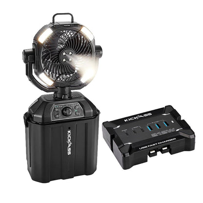 KickAss ProductsKickAss Portable 20,000mAh Misting Fan + 12V Anderson USB Fast Charger BundleKABUN-MIFAN-FCHGR