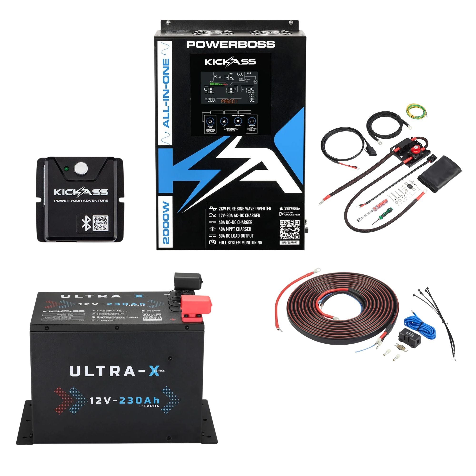 PowerBoss Canopy Base Kit with 230Ah Lithium Battery – KickAss Products USA