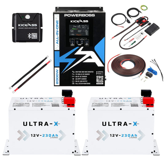 KickAss ProductsKickAss PowerBoss Canopy Base Kit with 460Ah Arctic White Lithium BatteriesKAPBCANOPYBASE460WH