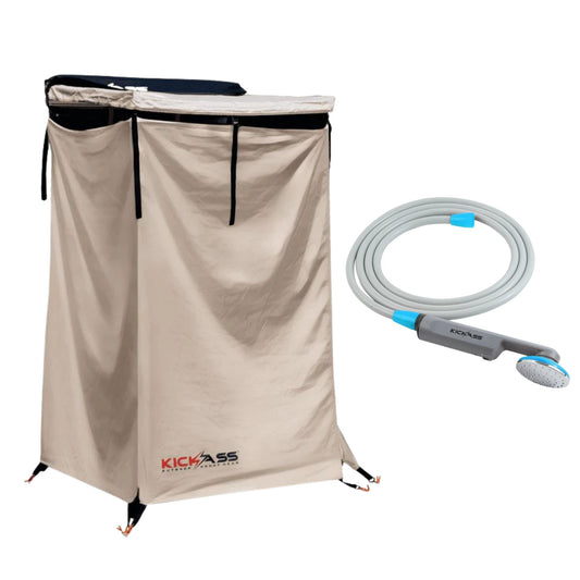KickAss ProductsKickAss Shower Awning with Roof and Portable Lithium Shower BundleKABUNDLE - AWN - LISHOWER