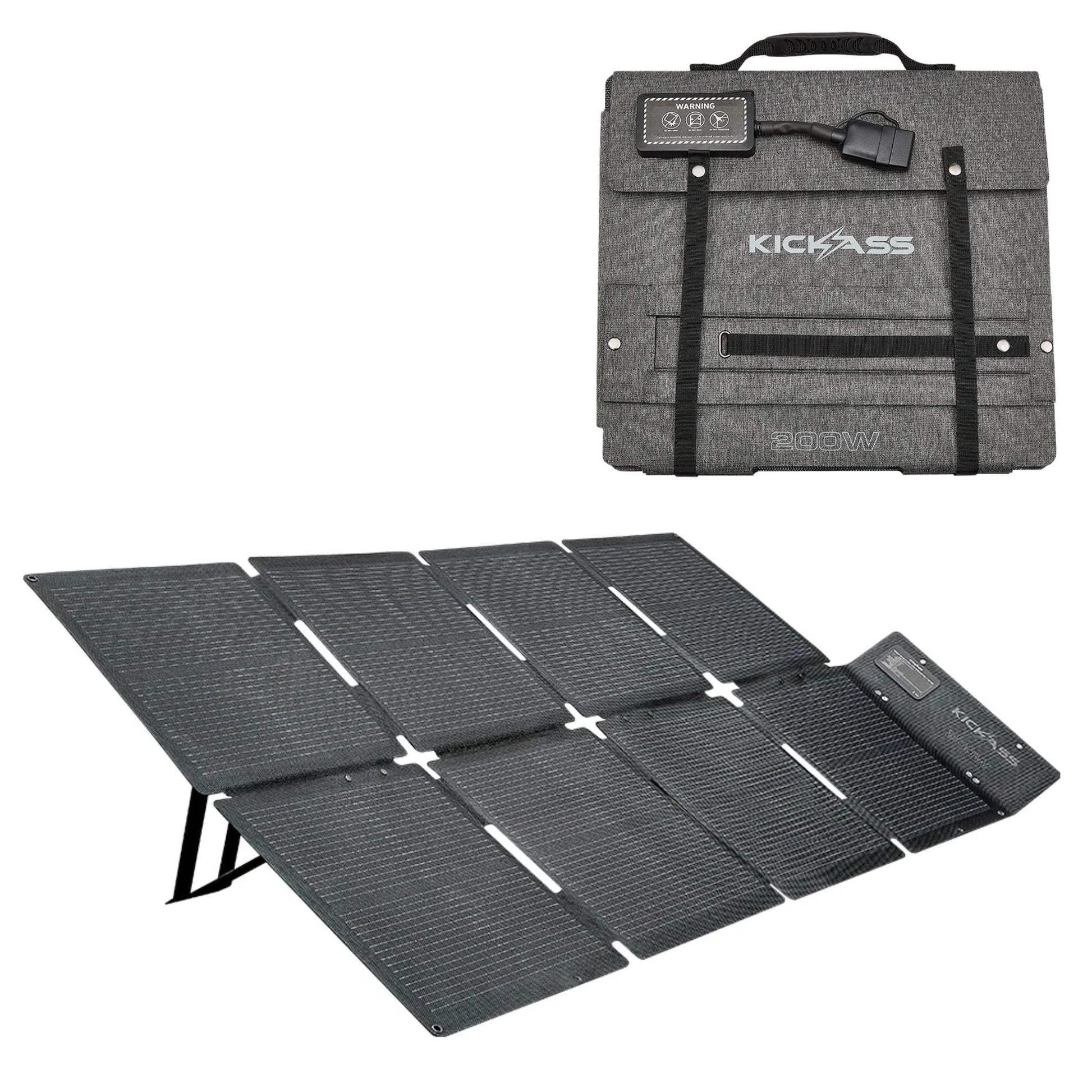 KickAss ProductsKickAss Smart 125Ah Lithium Battery Box Power Station Bundle with 200W Solar Blanket, Wiring Kit & Extension LeadKA-JBOXLI125AH-25ADCDC-SOL200W-WIRING
