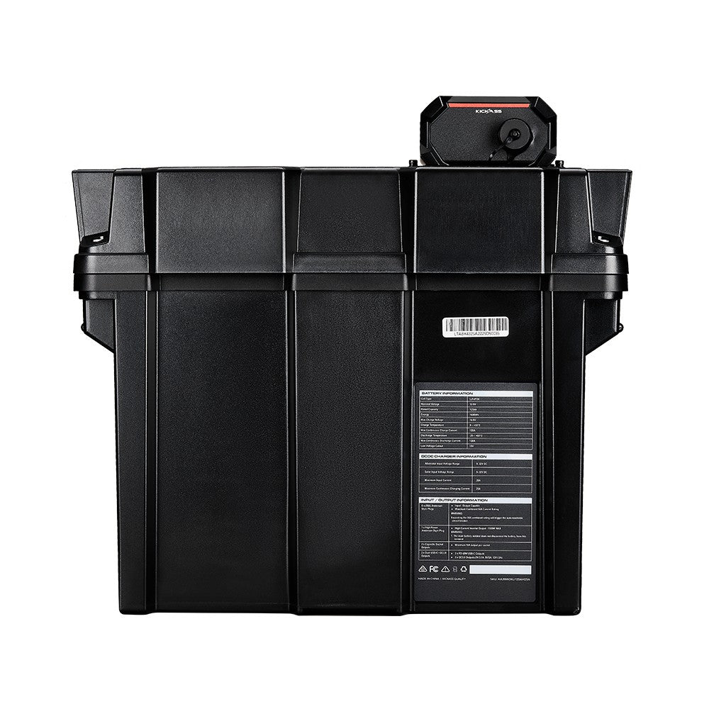 KickAss ProductsKickAss Smart 125Ah Lithium Battery Box Power Station with 25A DCDC Charger + Integrated BluetoothKAJBBOXLI125AH25A